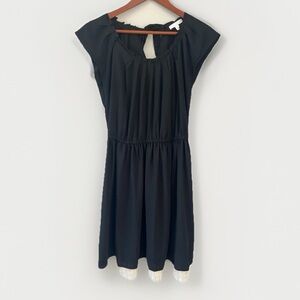 5/$20🎉 LC Lauren Conrad Black Pleated Mini Dress Lace Trim Medium